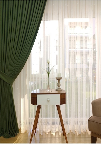 Evdepo Home Çimen Yeşili Fon Perde Tek Kanat Çimen Yeşili