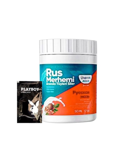 Hubrendy Sh Playboy Turquoise Ceviz &amp Ceviz Sütü Rus Merhemi 50 Ml Tüylere Krem + Yanında Jel