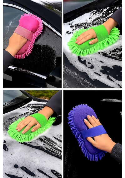 Nobera Premium Mikrofiber Araba Yıkama Süngeri Çift Yüzlü Makarna Mop Bez 1 Adet