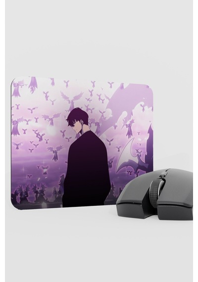 Solo Leveling Anime V5 - 22x18 Gaming Kauçuk Kaymaz Taban Mouse Pad Fare Altlığı