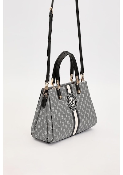 Levidor Monogram Desenli Kadın El Çantası -930361 Siyah
