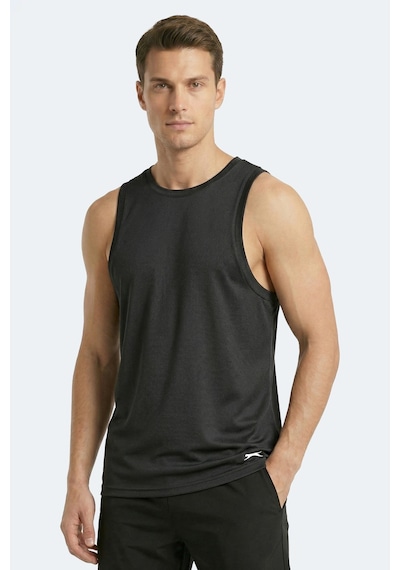 Slazenger Korba Erkek Kolsuz Koyu Gri Tişört Koyu Gri
