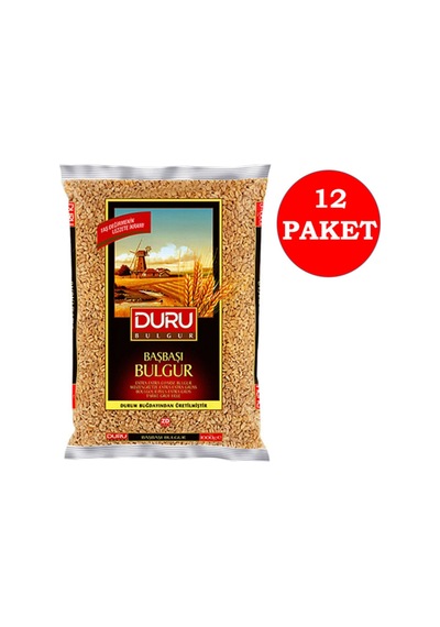 Bakliyat Bulgur 1 Kg Başbaşı Pilavlık X 12 Paket