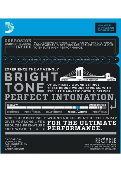 D'addario Exl158 Nickel Wound. Baritone Light. 13-62 Takım Tel El