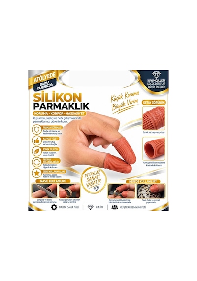 Kuyumculuk Silikon Parmaklık 1 Çift Metalik