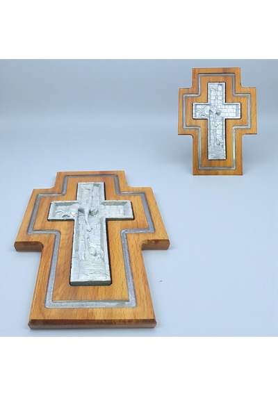 Epoksi Kanallı El Yapımı Ahşap Haç , Karanlıkta Parlayan Epoksi Sanatı, Hristiyan Ev Dekorasyonu 95527388