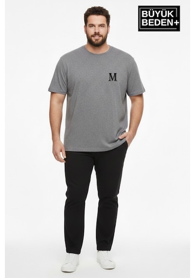 Superlife Erkek Büyük Beden M Baskılı 3xl-6xl Bisiklet Yaka Tshırt Spr26bts510-13 Gri Melanj Superlife Erkek Büyük Beden M Baskılı 3xl-6xl Bisiklet Yaka Tshırt Spr26bts510-13 Gri Melanj