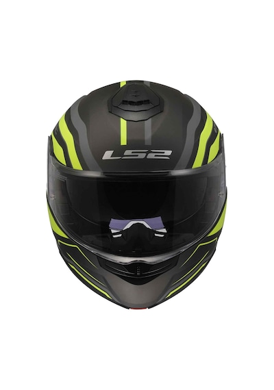 Ls2 Strobe 2 Phantom Çene Açılır Kask Mat Titanyum - Sarı