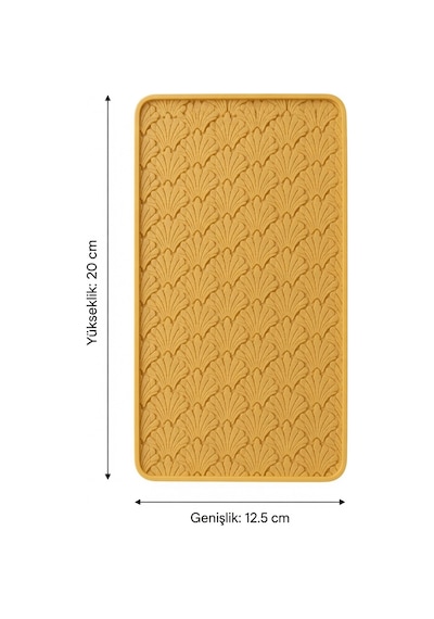 Desenli Kapaklı Dekoratif Kutu Masa Üstü Organizer Takı Aksesuar Saklama Kutusu Pla 20x12.5 Cm Sarı