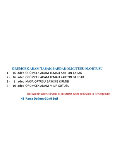 Örümcek Adam Tabak-bardak-m.kutusu-m.örtüsü