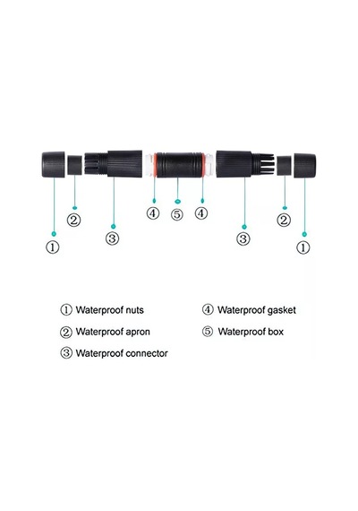 Ip68 Rj45 8p/8c Ara Konnektör Endüstriyel Su Geçirmez Dış  Ortam