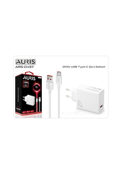 Auris ARS-CH37 120W Usb To Type C Yüksek Hızlı Şarj Aleti Seti
