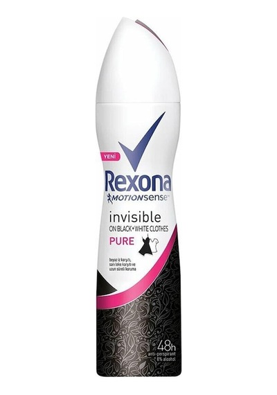 Rexona Invisible Black+White Pure Kadın Sprey Deodorant 150 ML