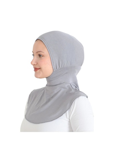 Modish Group Kadın Boyunluklu Hijab Tesettür Pratik Spor Bone - Sarı Gri