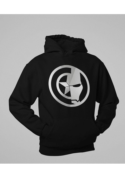 Sevbano Kaptan Amerika X Iron Man Baskılı Unisex Oversize Avengers Hoodie Siyah