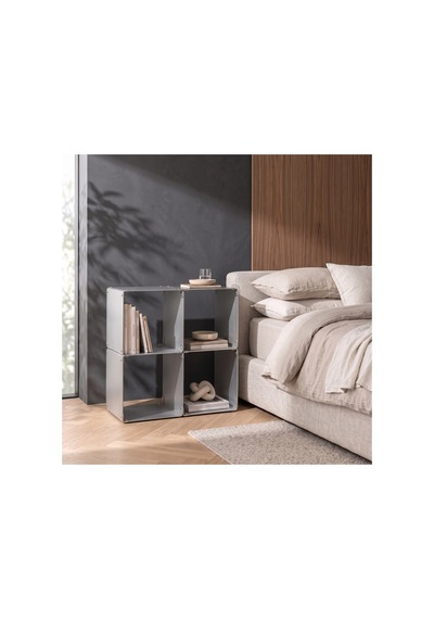 Node 4 Lü Modüler Metal Komodin Açık Raflı Küp Tasarım Başucu Sehpası Gümüş - 940098009 Gümüş Node 4 Lü Modüler Metal Komodin Açık Raflı Küp Tasarım Başucu Sehpası Gümüş - 940098009 Gümüş