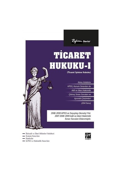 Reform Serisi Ticaret Hukuku - I (Ticaret İşletme Hukuku) / Ko...