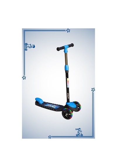 Scooter Yeni Swing 3tekerli Led Işıklı 40kğ Kapasiteli 3+yaş Uygun Mavi
