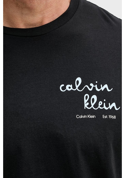 Calvin Klein % 100 Pamuk Slim Fit Logolu Bisiklet Yaka T Shirt Lv04rg837gub1 Erkek T Shirt Lv04rg837g Ub1 Siyah