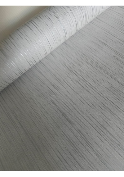 Açık Gri Üzerine Gümüş Detaylı Silinebilir Sade Duvar Kağıdı 5m2