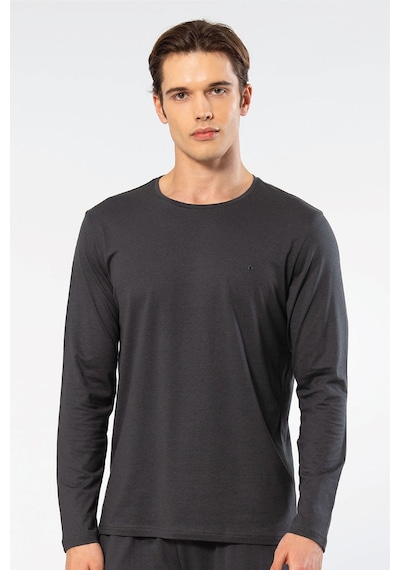 Cacharel Erkek Modal Pamuk Bisiklet Yaka T-shirt 2242/antrasit Antrasit