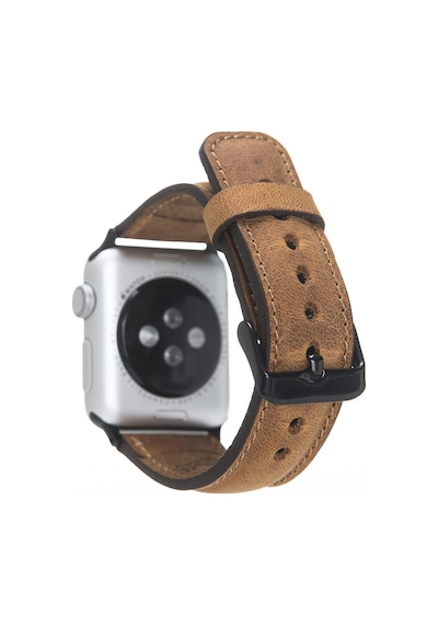 Bouletta Apple Uyumlu  Watch 42-44-45 MM Deri Kordon Taba