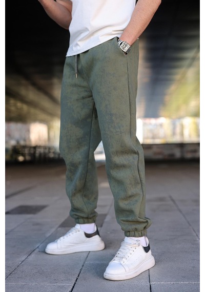 Madmext Haki Batik Desenli Jogger Eşofman Altı E6582 Haki