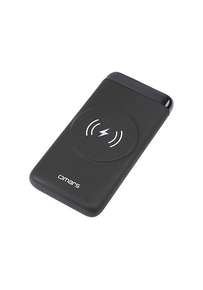 Omars OMWS008 20 W 10000 mAh Kablosuz Led Göstergeli Powerbank Siyah