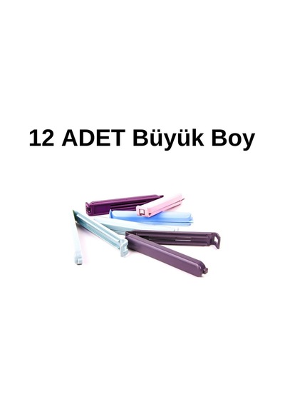 Poşet Kıskacı Bag Clip Birinci Kalite Pratik Mutfak Düzenleyici Organizer 12 Adet Plastik Çok Renkli Diğer