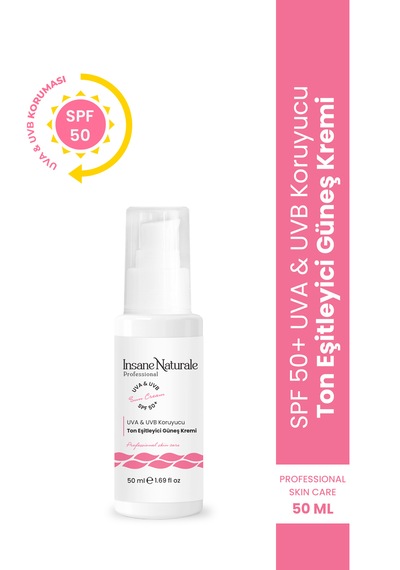 Insane Naturale Uva & Uvb Ton Eşitleyici ve Koruyucu Güneş Kremi SPF50+ 50 ML