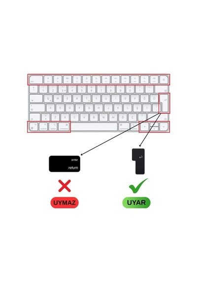 Magic Keyboard 3 Klavye Koruyucu A2449 A2450 A3118 A3203 Uyumlu Ultra İnce Silikon 0.3mm Siyah