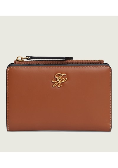 Tommy Hilfiger Th Scrıpt Leather Bıfold Kadın Kahverengi Cüzdan - Aw0aw18490