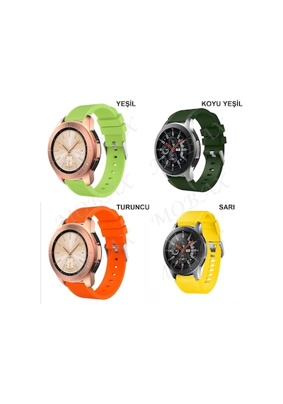 ​​Samsung Galaxy Uyumlu Watch Gear S3 / 46Mm / 3 45Mm Kordon Çizgili Sil