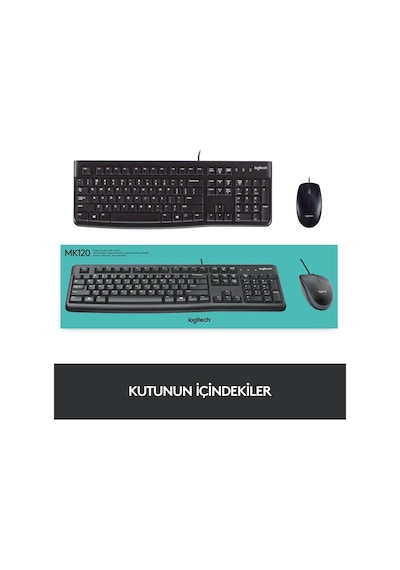 Logitech MK120 SET Q TR SIYAH Klavye 920-002560