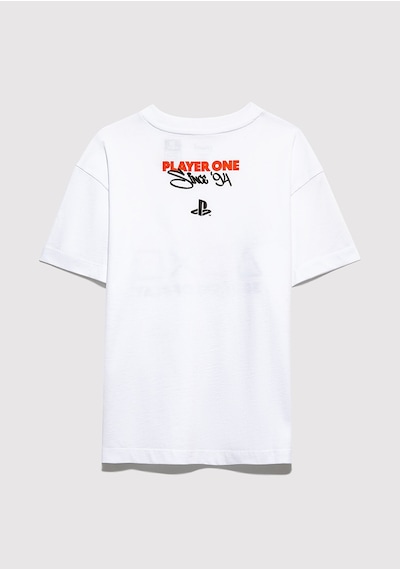 Mavi - Playstation Baskılı Beyaz Tişört 6610423-620 Beyaz