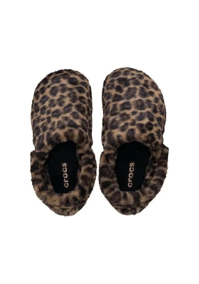 Crocs Cls Unfurgettable Animal Clog Leopar Desenli Kadın Terlik-11733 Kahverengi