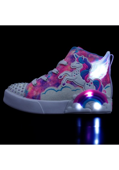 Skechers Twinkle Magic Kids Sneaker Lastik Bağcıklı Işıklı Çocuk Ayakkabısı Mor Mor