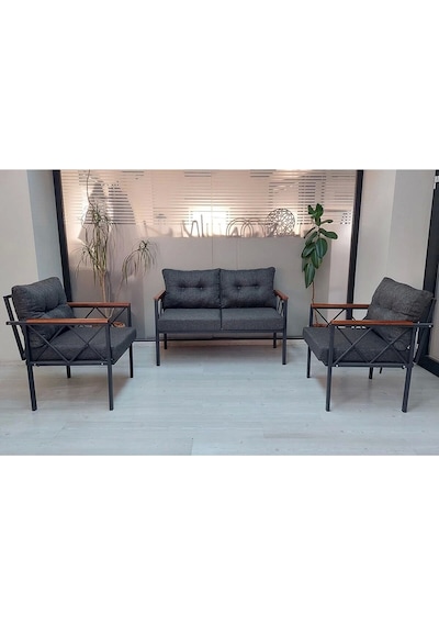 Safir Balkon-bahçe-kafe-çay Seti-koltuk Takımı-oturma Grubu-ofis Koltuğu Antrasit Safir Balkon-bahçe-kafe-çay Seti-koltuk Takımı-oturma Grubu-ofis Koltuğu Antrasit