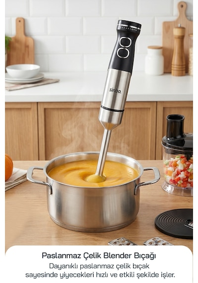 Sinbo Shb-7533 1500w El Blender Seti 2l Doğrayıcılı Çift Çırpıcılı