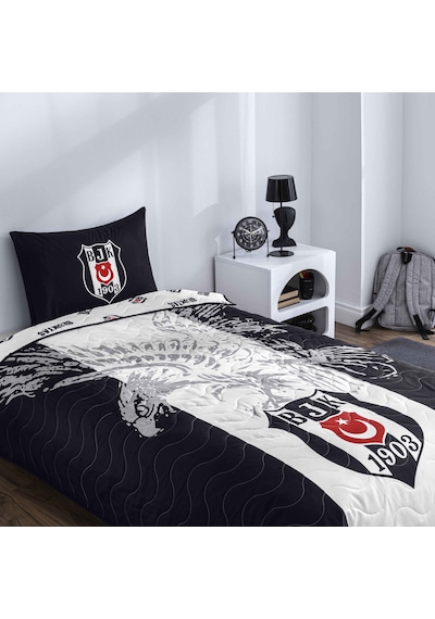 Lisanslı Beşiktaş Kartal Tek Kişilik Yatak Örtüsü Seti 000000001000051956 Çok Renkli