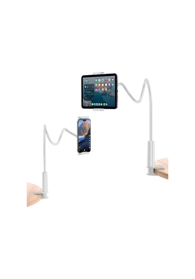Tr 90 Cm Akrobat Esnek Tablet Ve Telefon Tutucu Stand Beyaz