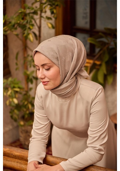 Silk Home Monogram Pamuk İpek Eşarp 130001-12 gri