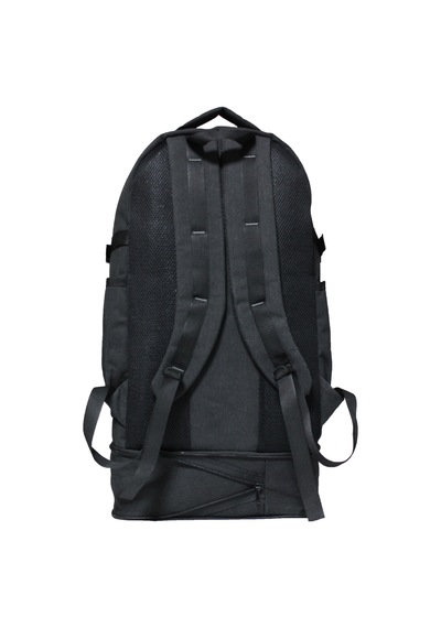 Unisex Körüklü Kanvas Kumaş Laptop Bölmeli Outdoor Sırt Çantası Dağcı Sırt Çantası Escp02 Siyah Siyah
