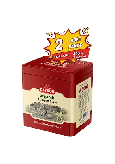 Organik Hemşin Hediyelik Teneke Kutu 200 Gr. İkili Paket