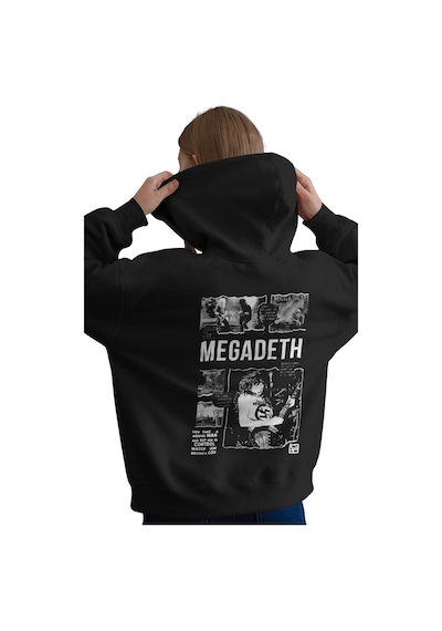 Sevbano Megadeth Rock Metal Müzik Grubu Baskılı Unisex Oversize Premium H Siyah