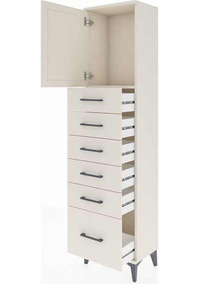 Arges Dolap Tek Raflı 6 Çekmeceli Tek Kapaklı 44x30x182 Aytaş... Aytaşı Arges Dolap Tek Raflı 6 Çekmeceli Tek Kapaklı 44x30x182 Aytaş... Aytaşı