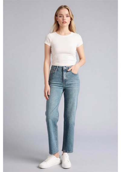Defacto Comfort Straıght Normal Bel Bilek Boy Jean Yıkamalı Pantolon G8878ax26aunm28 Mavi-nm28