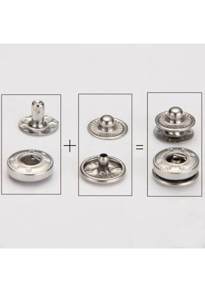 12,5mm Çıtçıt 54 Çıtçıt 100 Adet. Nikel Gümüş Renk Çıt Çıt