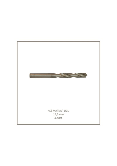 Hss Matkap Ucu 15,5 Mm, Metal, Ahşap, Plastik İçin 4 Adet