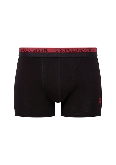U.s. Polo Assn. Erkek Baskılı-bordo-siyah 3 Lü Boxer Baskılı-bordo-siyah Çok Renkli